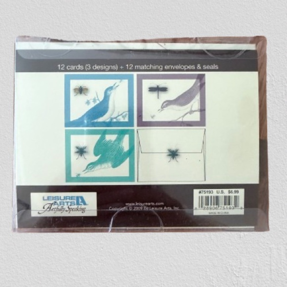 Vtg 12 of Leisure Arts Card Set with Envelopes and Seals